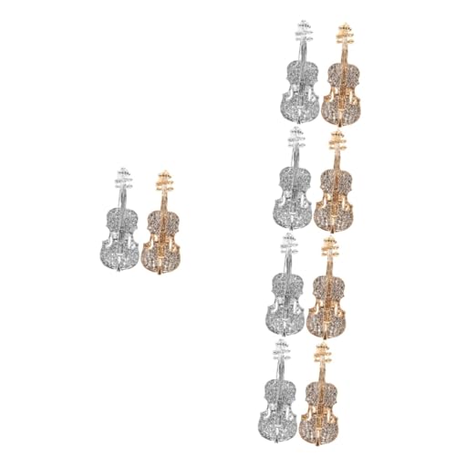 NIYANGLE 5 Sätze Brosche Süße Anstecknadel Stellnadel Geigenbruststift Geigenstift Stifte Frauenkleid Violine Reversnadel Trendy Anstecknadel Für Musikinstrumente Legierung 2 Stück * 5 von NIYANGLE