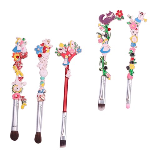 NIYANGLE 5 Stück Cartoon Feen Make Up Pinselset für Frauen Synthetische Fasern Lidschatten Augenbrauen Lippen Tragbar von NIYANGLE