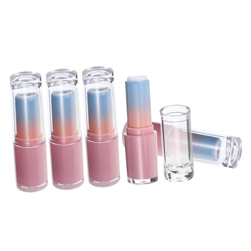 NIYANGLE 5 Stück Gradient Lippenstift Rohre Leere Selbstgemacht Lip Balm Container Aus Abs Material Transparent Nachfüllbar Für Lippenbalsam Einfach Zu Reinigen Und Tragbar von NIYANGLE