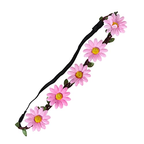 NIYANGLE 5stücke Hawaii Blumen Stirnband Sonnenblumenkranz Blumen Haarband Blumenkranz Haarschmuck Simulierte Böhmen-stil Kopfbedeckung Für Party Und Strand-thema von NIYANGLE