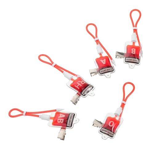 NIYANGLE 5 Stück Teiliges Halloween Blutplasmasack Haarklammern für Mädchen Einzigartige Taschen Designs Komfortable Haarspangen für Kostüm und Cosplay Partys Langlebige Haaraccessoires von NIYANGLE