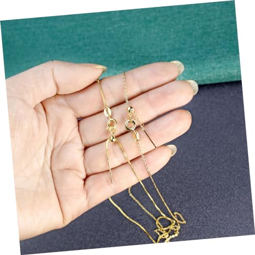 NIYANGLE 5 Stück Teiliges Verstellbares Schmuckketten aus Verarbeitung Glänzend Langlebig Vielseitig für Halsketten und Armbandherstellung Sicher und Hautfreundlich Goldfarben von NIYANGLE
