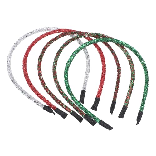 NIYANGLE 5 Stück Teiliges Weihnachts Stirnband mit Glitzer Elastische Haarbänder Rot und Grün Dekorativer Haarschmuck für Frauen und Mädchen Festliches Party Accessoire für Weihnachten NIYANGLE 5 Stück Teiliges Weihnachts Stirnband mit Glitzer Elastische Haarbänder Rot und Grün Dekorativer Haarschmuck für Frauen und Mädchen Festliches Party Accessoire für Weihnachten von NIYANGLE