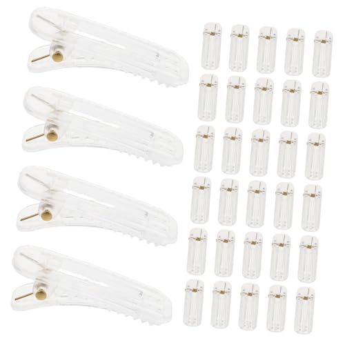 NIYANGLE 50 Stück Transparente Haarspangen Für Bastelarbeiten Einzelzinken Clip Hardware Erstellen Sie Ihre Eigene Haarspange Friseursalon Bastelbedarf Kunststoff Haarschleifen von NIYANGLE