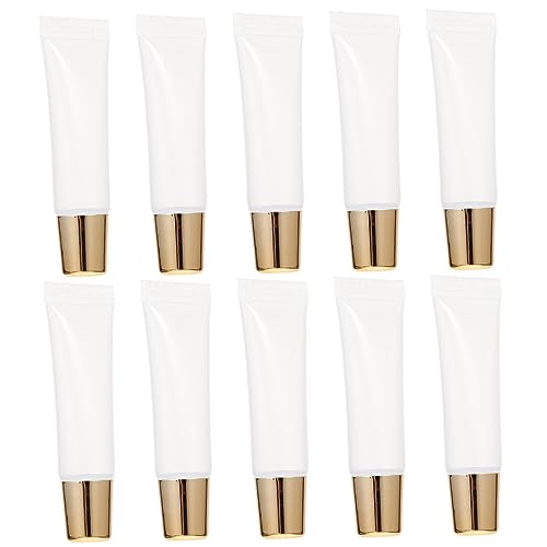 NIYANGLE 50stücke Leere Lip Gloss Röhrchen Mit Goldenen Deckeln Nachfüllbare Transparente Lip Balm Behälter Für Kosmetik Und Reisebedarf von NIYANGLE