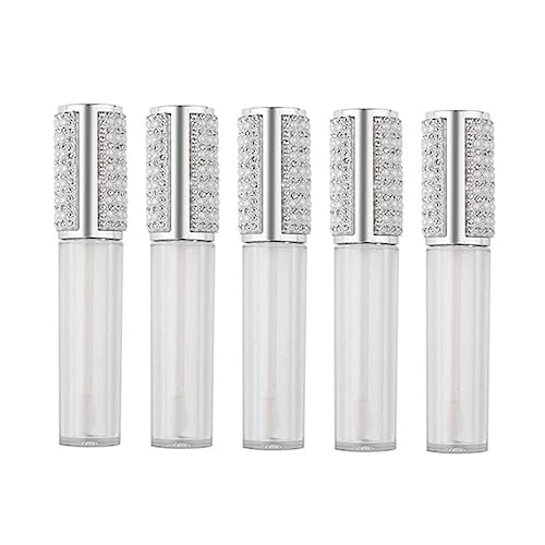 NIYANGLE 5stücke Lip Gloss Röhren Runde Lippenstift Behälter Für Lip Oil Und Tragbar Glänzendes Design Für Kosmetische Anwendungen Und Gestaltung von NIYANGLE