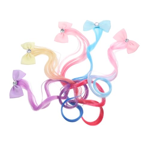 NIYANGLE 5stücke Mädchen Haar Extensions Clip in Farbige Haarverlängerungen Clip-haarverlängerungen Haar-accessoires Für Mädchen Aus Kunsthaar von NIYANGLE