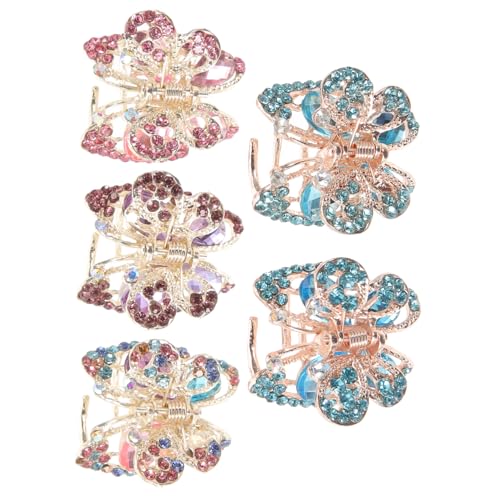 NIYANGLE 5stücke Teiliges Haarklammern Aus Rhinestone Für Mädchen Mini Krallenclips Für Junge Mädchen Mit Rutschfestem Griff Und Interlocking Zähnen Für von NIYANGLE