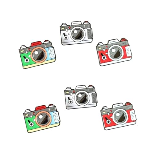 NIYANGLE 6 Stck Broschen Kamera Design Langlebiger Legierung Leichte Anstecknadeln als Modisches Accessoire für Kleidung Taschen Rucksäcke Hüte Geeignet für Damen und Zufällige Farbe von NIYANGLE