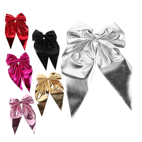 NIYANGLE 6 Stück Haarschmuck Bughaarsparretts Schleifenhaarspangen Schleife Kopfbedeckung Haarspangen für Mädchen Haarspange für die Braut Haarkrallenclip Bogenklammer aus Metall Polyester von NIYANGLE