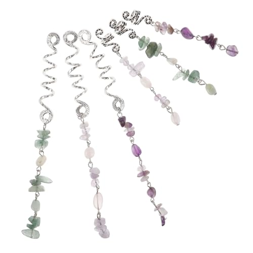 NIYANGLE 6stücke Teiliges Haarschmuck Mit Naturstein-anhängern Vintage Haarbänder Für Zöpfe Boho Haarschmuck Für Kreative Haaraccessoires Für Styles von NIYANGLE