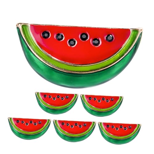 NIYANGLE 6 Stück Kreative Modische Wassermelonen Broschen aus Niedliche Schal Pullover clips für Frauen Einfach zu Befestigen Schmuckaccessoires für Partys und Feierlichkeiten von NIYANGLE