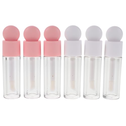NIYANGLE 6 Stück Lipgloss-Tuben: Mini-Nachfüllflaschen für Kosmetikbehälter, transparente Lippenbalsam-Flaschen für Lippenstiftproben, Balsame, Frauen, DIY-Make-up-Herstellung von NIYANGLE