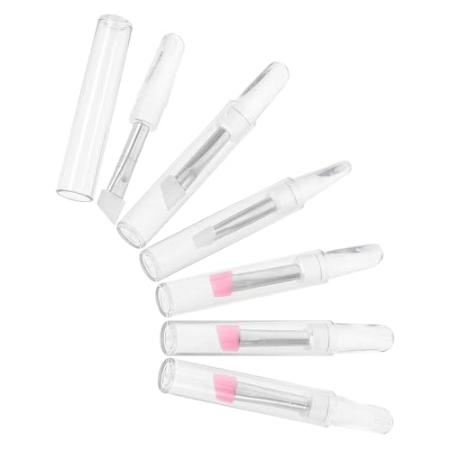 NIYANGLE 6stücke Teiliges Make-up Pinsel Für Lippenmaske Lidschatten Und Lippenstift Mit Deckel Für Präzise Anwendung Und Vielseitige Nutzung von NIYANGLE