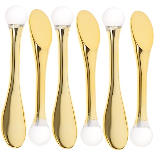 NIYANGLE 6stücke Gesichtsmassagesensation Mit Gold-veredeltem Gesichtscreme-löffel Und Augenmassagestick Für Hautpflege Und Make-up Anwendung Fördert Die Aufnahme Von Augencreme Und von NIYANGLE