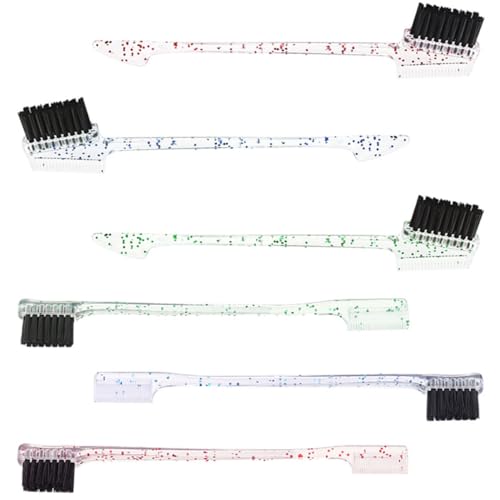 NIYANGLE 6 Stück Teiliges Augenbrauenbürste mit Doppelseitigem und Dreifachem Kamm zum Formen von Augenbrauen und Haarschnitt für Männer und für Tägliches Make Up für von NIYANGLE