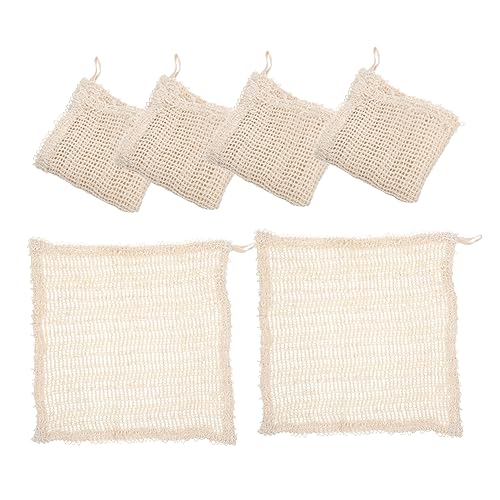 NIYANGLE 6 Stück Teiliges Baumwoll Peeling Handtücher Exfolierende Badetücher für Nacken und Schultern Leicht und Platzsparend für Hotelaufenthalte und Camping von NIYANGLE