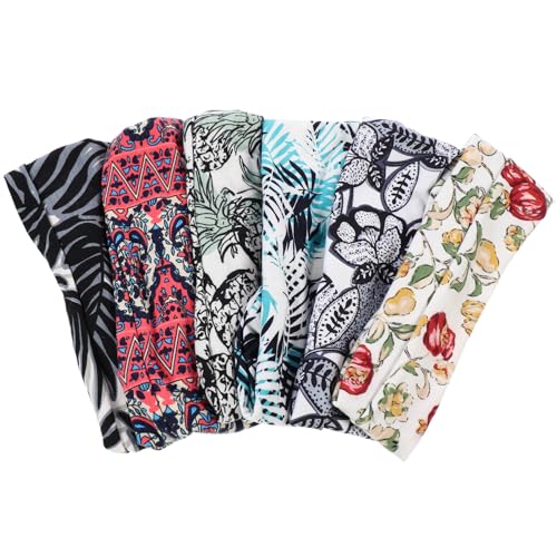 NIYANGLE 6 Stück Teiliges Boho Damen Stirnband Elastisch für Fitness Yoga und Sport Stilvolle Haarbänder für Täglichen Gebrauch und Trainings von NIYANGLE