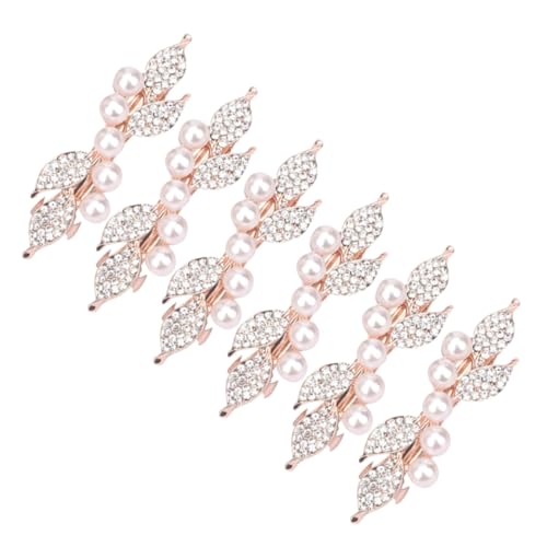 NIYANGLE 6 Stück Teiliges Haarklammern mit Perlen für Damen Haarspangen für Hochzeiten Partys und Vielseitiges Haarschmuck Accessoire von NIYANGLE