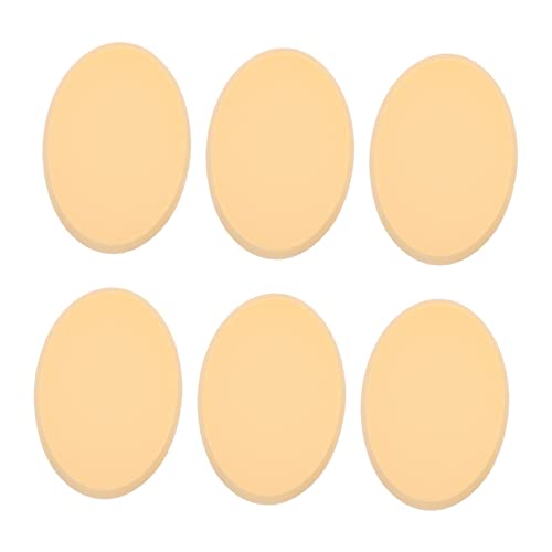 NIYANGLE 6 Stück Teiliges Make Up Schwämmchen Ovaler Dualer Schwamm für Foundation und Puder Feucht und Trocken Verwendbar Langlebig für Sanfte Anwendung Haut von NIYANGLE