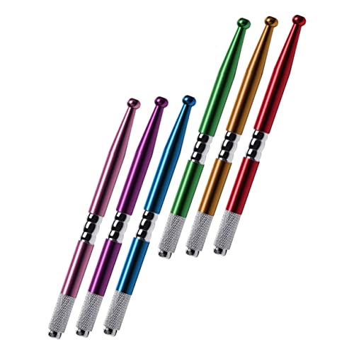 NIYANGLE 6 Stück Teiliges Professioneller Microblading Augenbrauenstift Handgefertigte Tätowierpen für Präzises Augenbrauen Tattoo für Profis und Heimgebrauch Farben Rot Blau Gold Grün von NIYANGLE