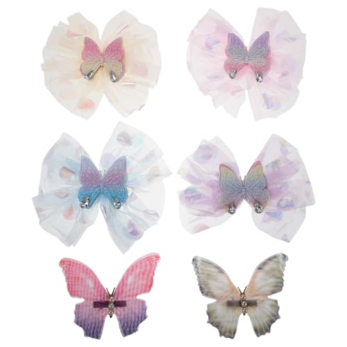 NIYANGLE 6 stücke Kleine Mädchen Haar Clips Bogen Haarspangen Nicht- Clips Haarspangen Für Mädchen Baby Kinder Kinder Kleinkinder Haar zubehör von NIYANGLE