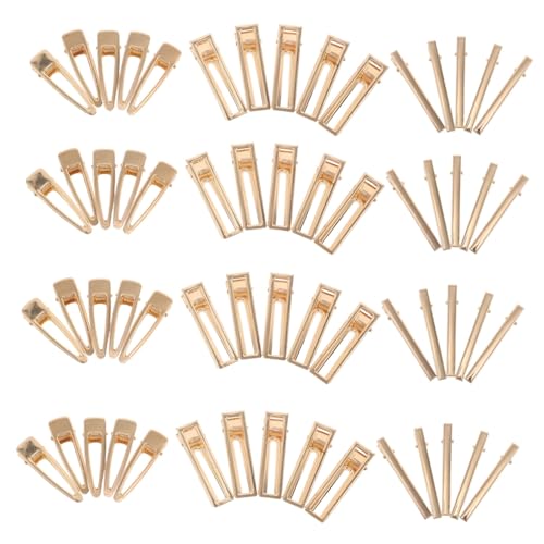 NIYANGLE 60 Stück Gold Alligator Hair Clips Metall Haarspangen für Mädchen Frauen DIY Haarstyling Accessoires Leicht und Schonend Vielseitig für Alltag und Besondere Anlässe von NIYANGLE