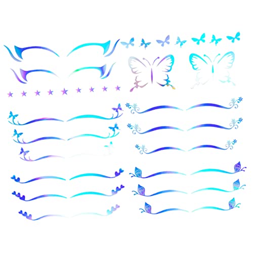 NIYANGLE 6blätter Eyeliner-aufkleber Lidschatten Aufkleber Adhesive Augen Make-up Decals Temporär Für Karneval Halloween Cosplay Und Partys von NIYANGLE