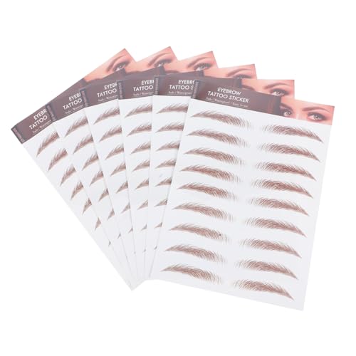 NIYANGLE 6blätter Wasserfeste Augenbrauen Sticker Peel off Transfer Aufkleber Für Präzise Augenbrauenformung Und Einfache Anwendung Für Unterwegs von NIYANGLE