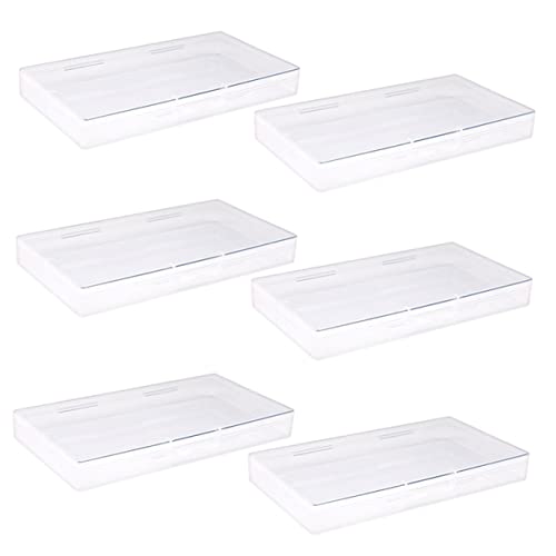 NIYANGLE 6 Stücke Rechteckige Aufbewahrungsbox aus Kunststoff mit Deckel Organizer für Kosmetik Bastelbedarf Desktop Aufbewahrung Transparent Multifunktional NIYANGLE 6 Stücke Rechteckige Aufbewahrungsbox aus Kunststoff mit Deckel Organizer für Kosmetik Bastelbedarf Desktop Aufbewahrung Transparent Multifunktional von NIYANGLE