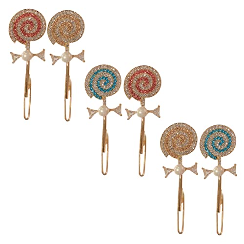 NIYANGLE 6Stücke Teiliges Bonbonhaarklammern Perlen Süße Haarclips Im Lollipop Design Für Damen Hochzeiten Und Besondere Anlässe von NIYANGLE
