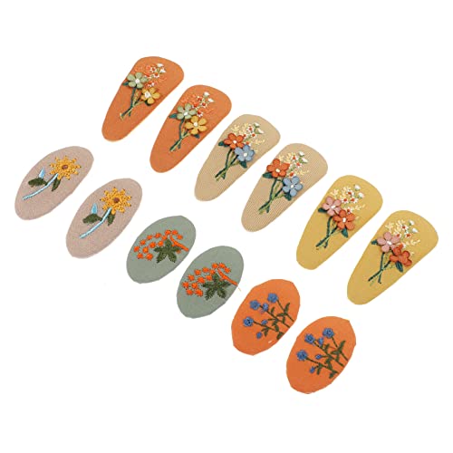 NIYANGLE 6paare Mädchen Haarklammern Mit Blumenmuster Süße Handgefertigte Haarspangen Für Mädchen Für Alltag Und Besondere Anlässe Wie Weihnachten Oder Rollenspiele von NIYANGLE