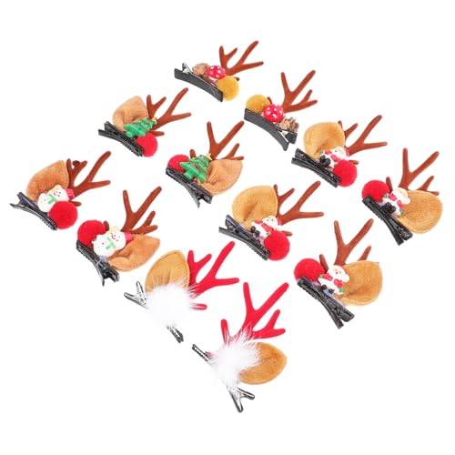 NIYANGLE 6paare Weihnachts-milchkuh-haarspangen Mit Rentiergeweih-design Süße Haaraccessoires Für Frauen Für Weihnachtsfeiern Und Festliche Anlässe von NIYANGLE