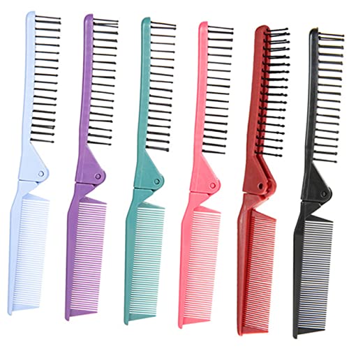 NIYANGLE 6stücke Faltbarer Haarkamm Tragbare Haarbürste Für Haartypen Zum Entwirren Und Stylen Für Männer Frauen Ergonomischem Griff Und Langlebigem Material von NIYANGLE