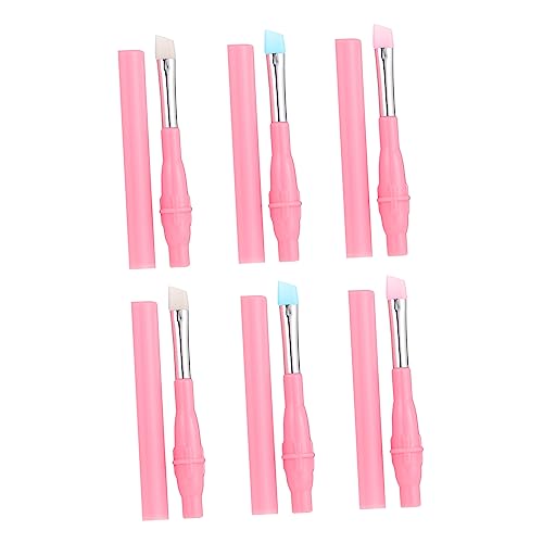 NIYANGLE 6stücke Professionelles Silikon-make-up-pinselset Für Augenbrauen Und Lippen Ergonomische Langlebige Kosmetikbürsten Für Eyeliner Lippenstift Und Brow Powder von NIYANGLE