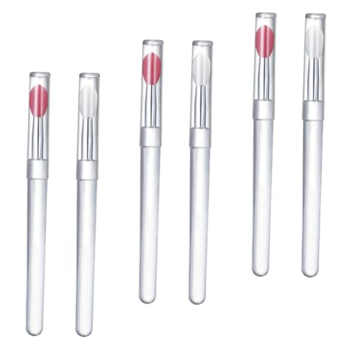 NIYANGLE 6stücke Teiliges Lippenpinsel Mit Abdeckung Tragbare Lip Gloss Und Lippenstift Applikatoren Für Präzise Lippen-make-up Anwendungen von NIYANGLE