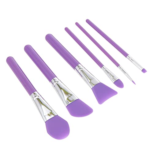 NIYANGLE 6stücke Silikon Make up Pinsel Satz Für Kosmetik Hautfreundlich Leicht Zu Reinigen Für Foundation Eyeliner Professionelles Make up Zubehör Für Frauen Und von NIYANGLE