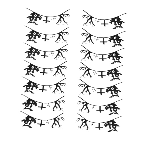 NIYANGLE 7 Paare Halloween Party Wimpern mit Kreativen Designs Leichte Bequeme Fake Lashes für Frauen Wiederverwendbare Dichte Kosmetik-wimpern für Festival Cosplay und Bühnenauftritte von NIYANGLE