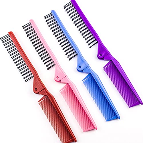 NIYANGLE 8 Stück Faltbares Haarkamm Set für Teiliges Diy Haarstyling Set mit Flechtwerkzeug Sprühflasche und Clips Geeignet für Junge Mädchen zur Einfachen Frisuren Gestaltung von NIYANGLE