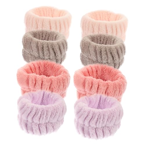 NIYANGLE 8stücke Gesichtswascharmbänder Aus Flanell Geschmeidige Elastische Armbänder Zum Waschen Des Gesichts Handgelenkwaschband Für Gesicht Waschzubehör Gesichtswaschzubehör von NIYANGLE