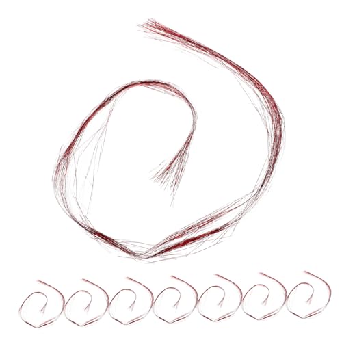 NIYANGLE 8stücke Teiliges Bunter Haarsträhnen Zum Einflechten Glitzernde Haarseile Für Kreative Frisuren Für Partys Und Alltag Lange Farbenfrohe Diy Haarschmuck Für Junge Mädchen von NIYANGLE