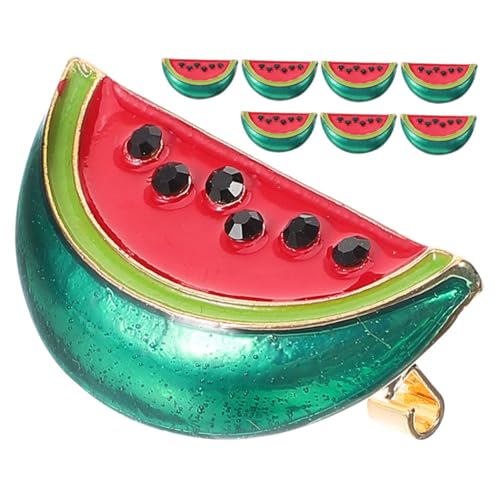 NIYANGLE 8 Stück Teiliges Kreative Wassermelonen Broschen Langlebige Anstecknadeln Cardigan und Mantel Clips Sicherer Halt Wiederverwendbar Schmuckdekoration für Kleidung von NIYANGLE
