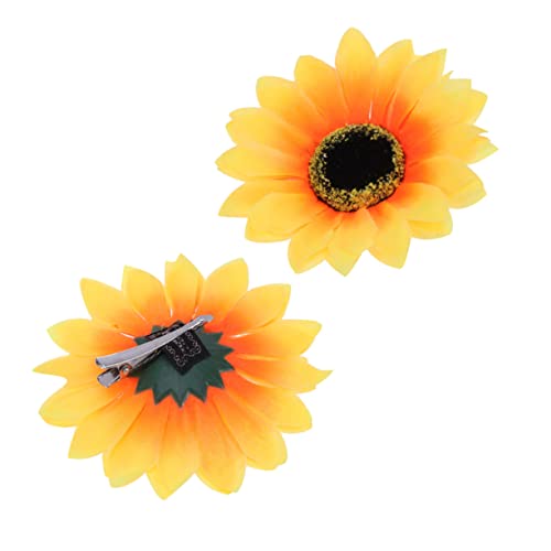 NIYANGLE 8 Stücke Sonnenblumen Haarspangen für Mädchen Haarclips Leicht Angenehm zu Tragen für Strand Sommerpartys von NIYANGLE