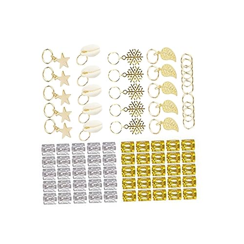 NIYANGLE 80stücke Haarzubehör Für Dreadlocks Und Zöpfe Dekorative Haarcuffs Für Kreative Frisuren Für Festivals Und Partys von NIYANGLE