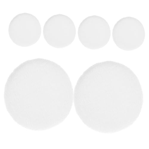 NIYANGLE 8Stücke Velvet Makeup Blending Powder Puff With Band For Foundation Application For Home Salon And Travel Use Soft Cotton For Delicate Skin von NIYANGLE