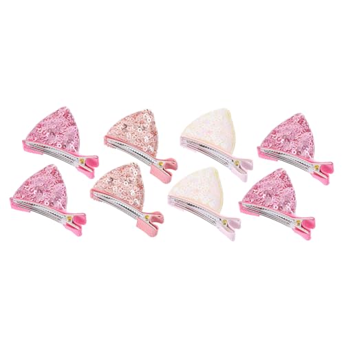 NIYANGLE 8stücke Glitzer Katzenohren Haarklammern Für Mädchen Und Frauen Niedliche Haarspangen Mit Pailletten Geeignet Für Partys Und Alltagsmode Zufälligen Farben von NIYANGLE
