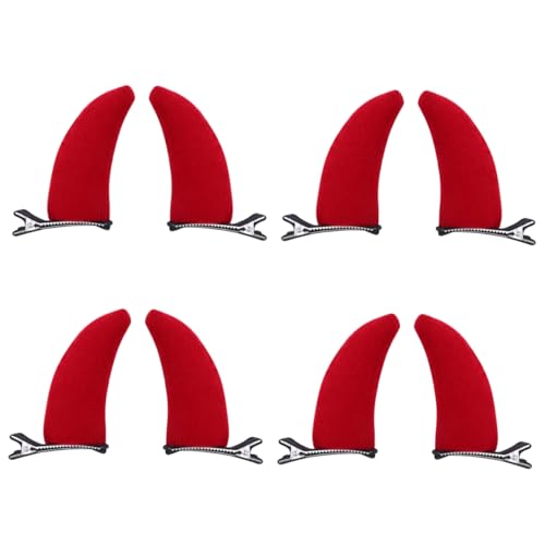 NIYANGLE 8stücke Teufel Horn Haarclip Für Halloween Cosplay Lustige Kopfdekoration Für Kostümpartys Leicht Und Für Erwachsene Geeignet von NIYANGLE