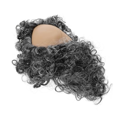 NIYANGLE Old Man Bald Cap Mit Locken Realistische Graue Perücke Für Halloween Und Cosplay Ergänzung Für Kostüme Und Themenpartys Bequem Und Einfach Zu Tragen von NIYANGLE