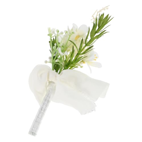 NIYANGLE Ansteckblume Für Anzug Herrenbrosche Aus Stoff Und Pe Hochzeitsbrosche Für Bräutigam Stilvolle Kragennadel Für Formelle Anlässe Blumen-anstecknadel Für Männer-outfits von NIYANGLE