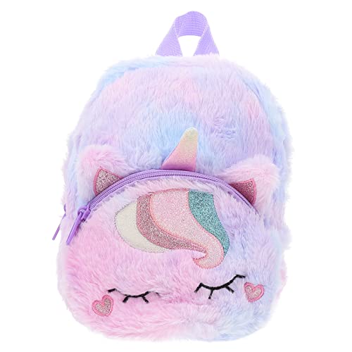 NIYANGLE Einhorn-plüsch-Rucksack Für Mädchen Cartoon-umhängetasche Aufbewahrungsbeutel Schultertasche Für Kleinkinder Und Schulkinder Geeignet Für Zoo Park Reisen Und Täglichen von NIYANGLE